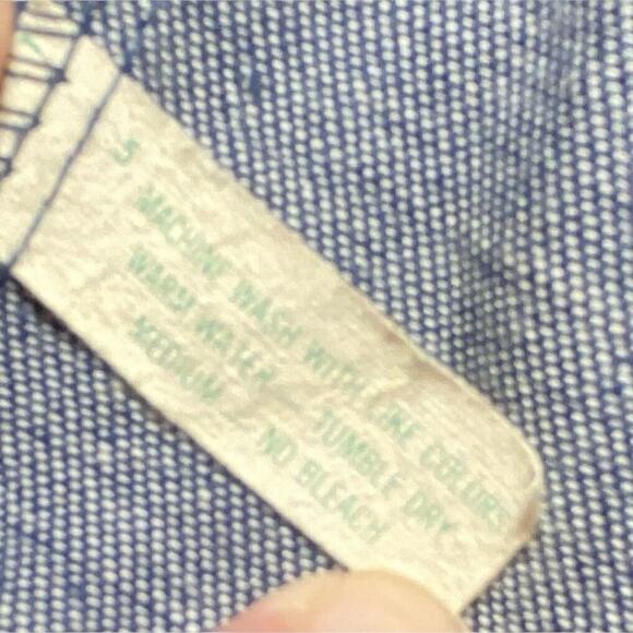 Vintage 70s Health Tex Selvedge Denim Jacket Boys 18 months Infant Lightweight - Picture 9 of 9